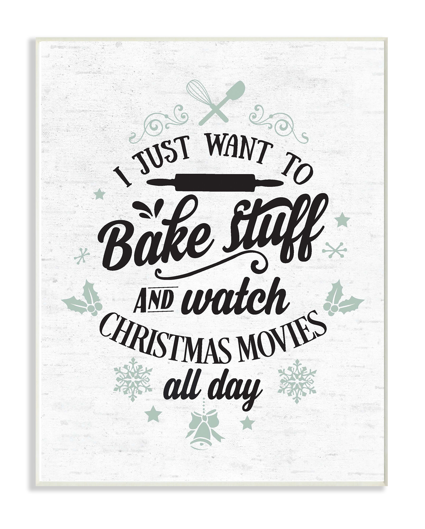 The Holiday Aisle Holiday Typography Bake Stuff And Watch