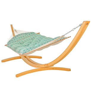 Go to store & view more images Francis Tufted on the Deluxe Double Tree Hammock with Stand by Breakwater Bay