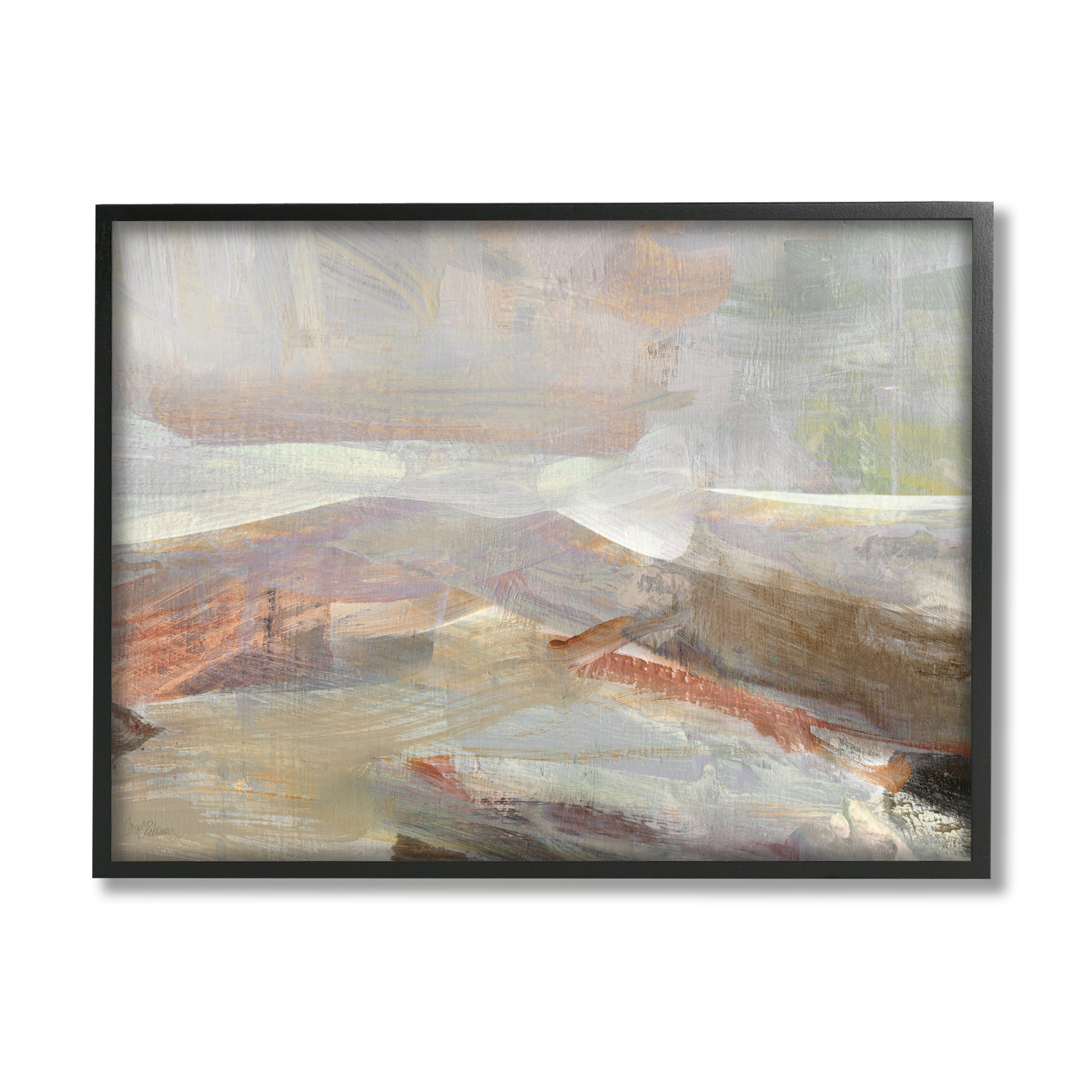 Stupell Industries Layered Abstract Thick Brushstrokes Neutral Browns