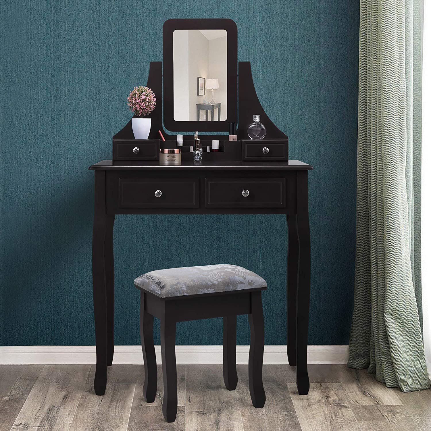 House Of Hampton 2 In 1 Makeup Vanity Table