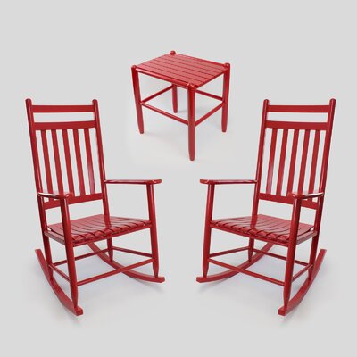 Dixie Seating 3 Piece Conversation Set Finish Red