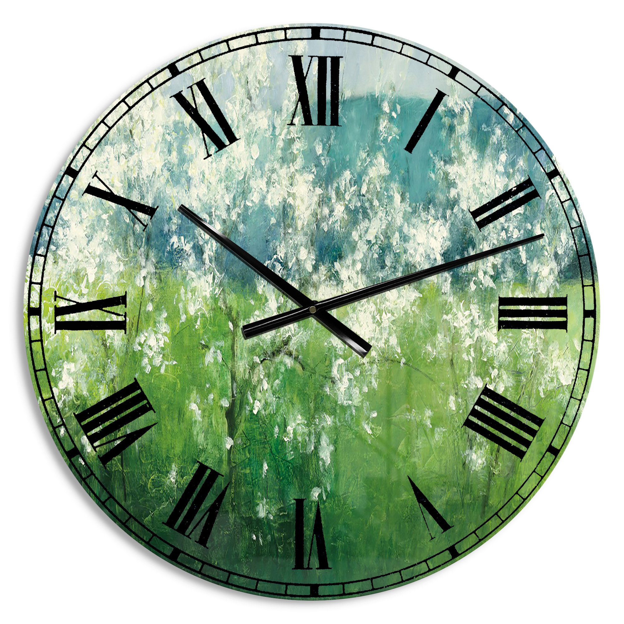 East Urban Home Green Mountain Spring Traditional wall clock Wayfair