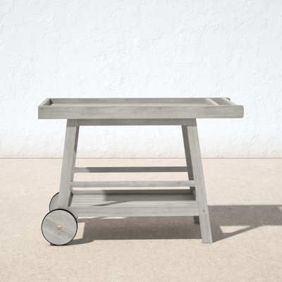 Terrace Solid Wood Bar Cart