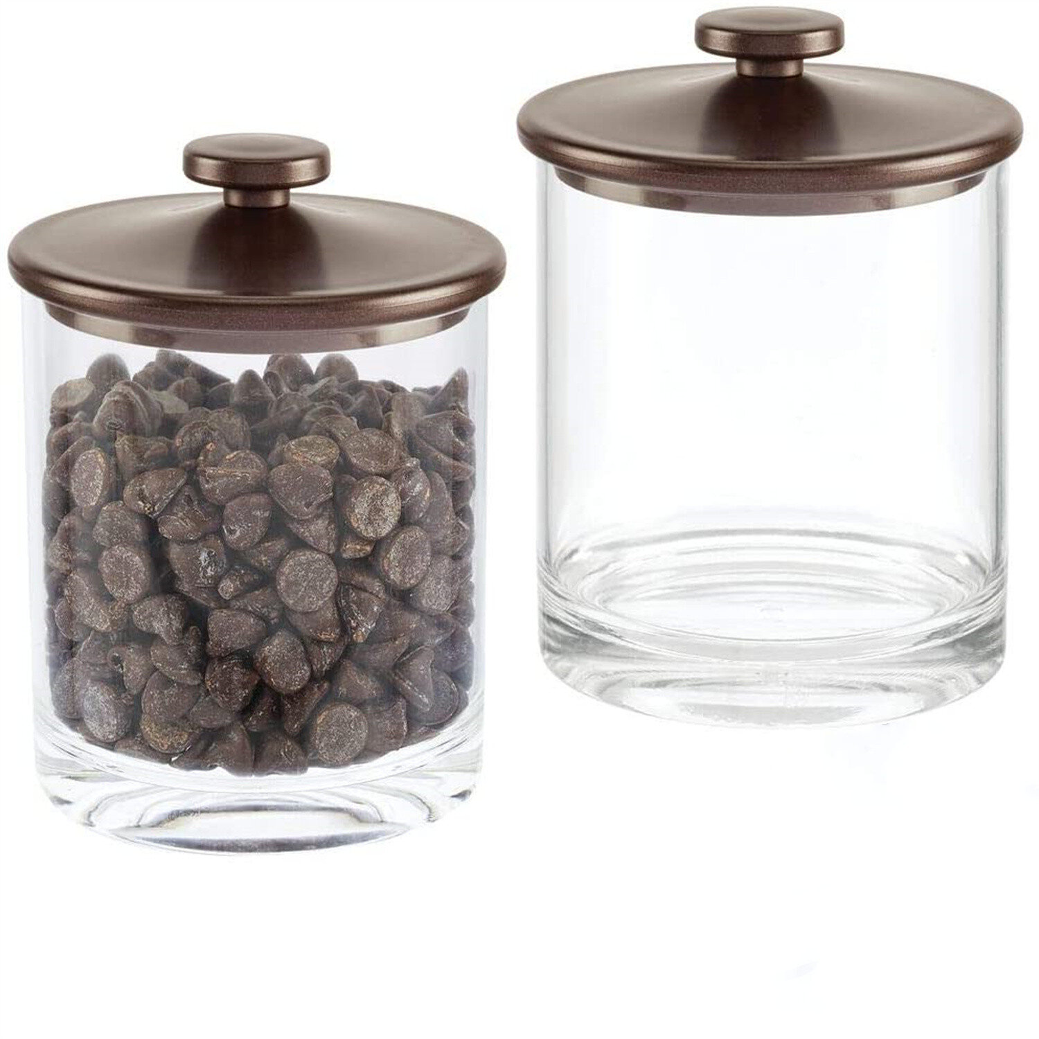 3PC TEA COFFEE SUGAR BEANS KITCHEN STORAGE ORGANISER GLASS JAR CANISTER SNACKS