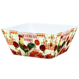 Farmers Market Melamine Square Bowl