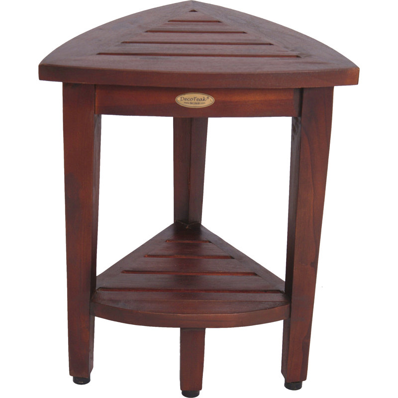 Decoteak Oasis Compact Teak Corner Shower Seat Reviews Wayfair Oasis Compact Teak Corner Shower Seat