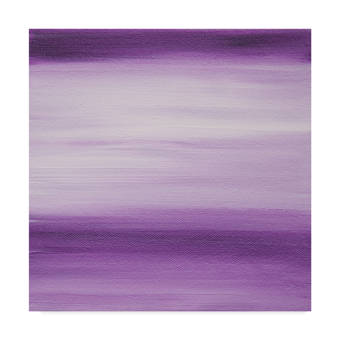 Trademark Art Ten Sunsets Purple White Acrylic Painting Print On Wrapped Canvas Wayfair