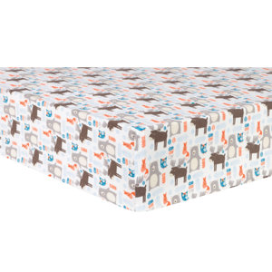 Scandi Forest Deluxe Flannel Fitted Crib Sheet