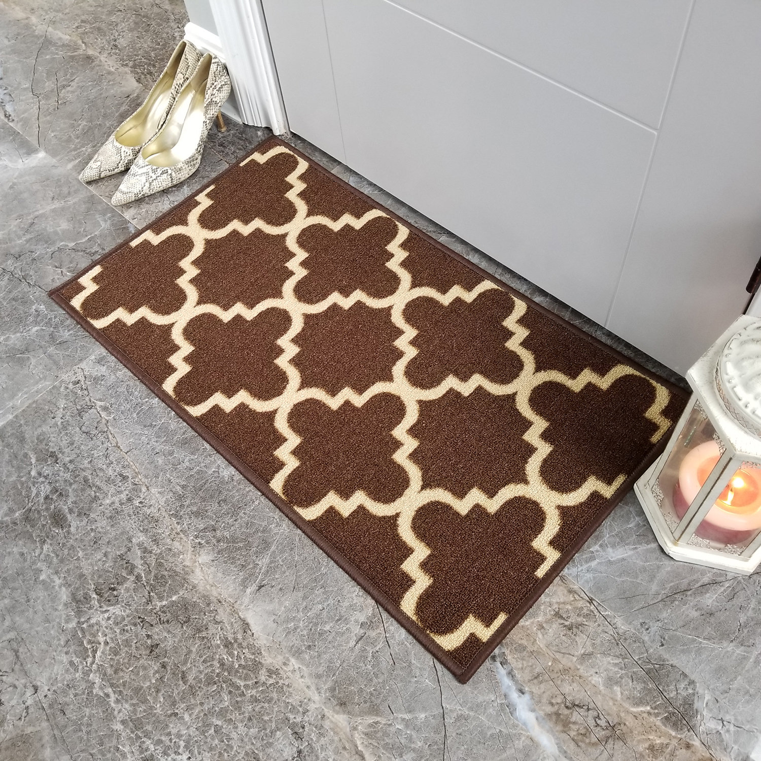 Winston Porter Fordingbridge Brown Moroccan Trellis Door Mat Wayfair