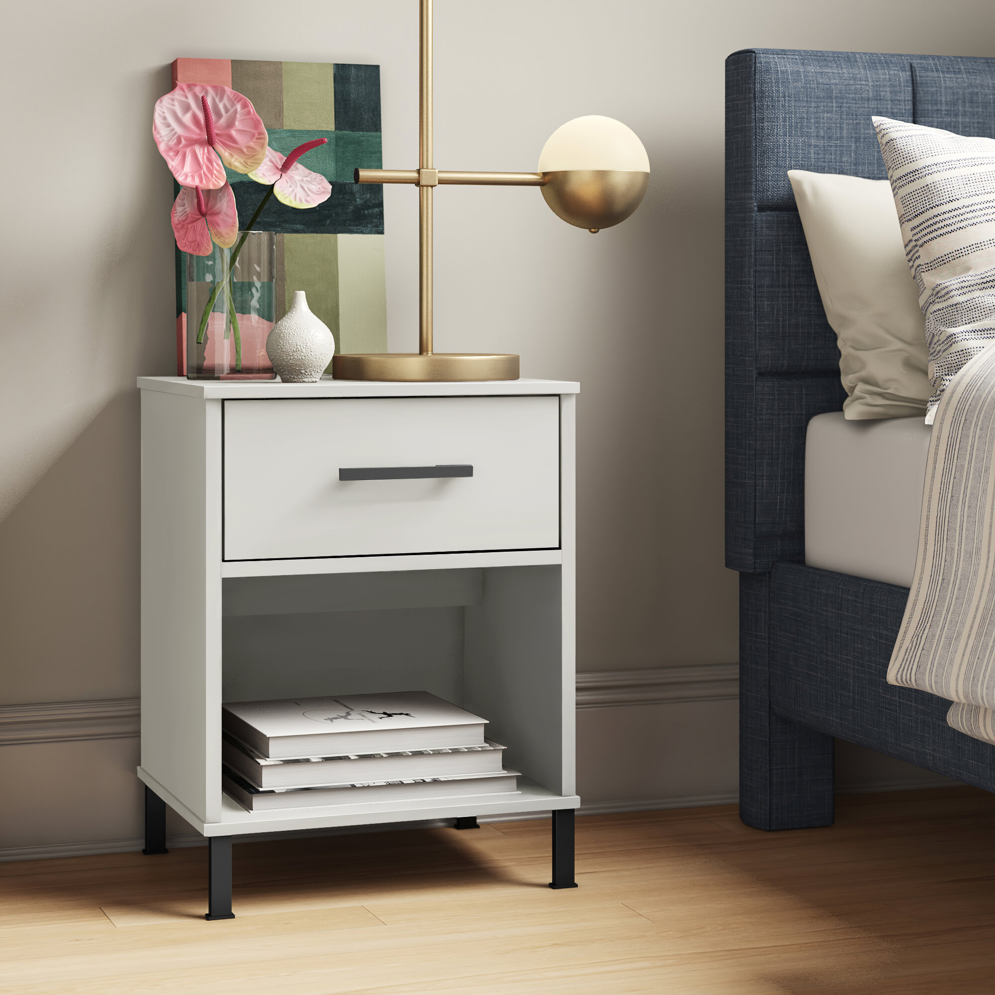 mixed material nightstand target