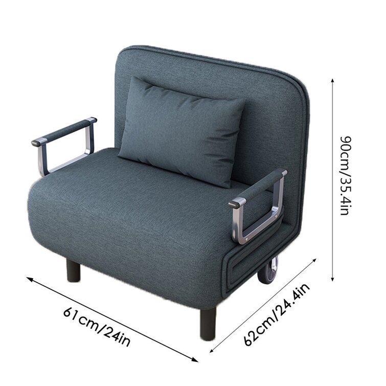 Coffee Sofa Bed,Lanyun Convertible Sleeper Chair Convertible Sofa Bed Folding Arm Chair Sleeper Leisure Recliner Lounge Couch Mini Sofa Bed Armrest Chair Bed Chaise for Work/Office