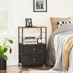 12 inch wide black nightstand