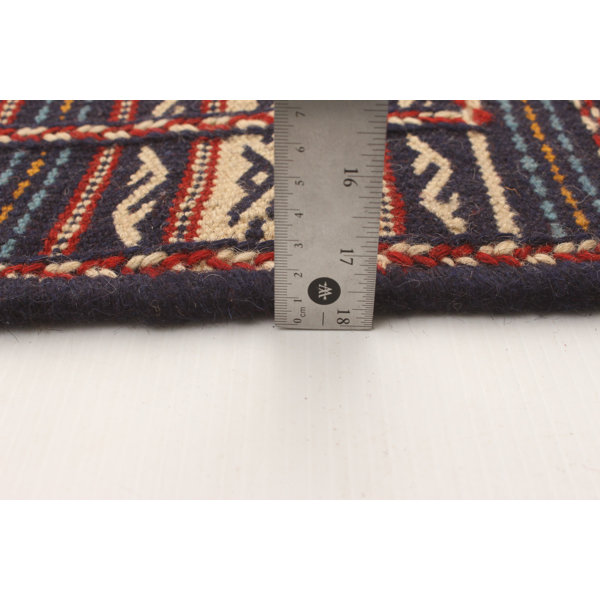 Bloomsbury Market Ahile Handmade Kilim Wool Dark Navy Rug Wayfair