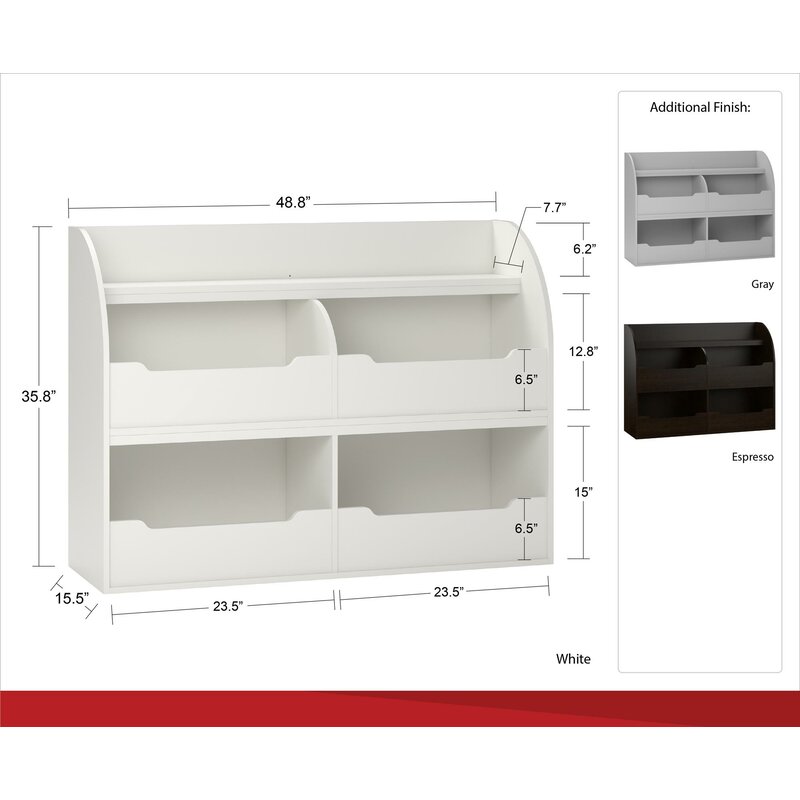 toy storage bookcase unit