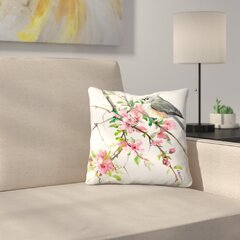 Designart CU14295-16-16 Cherry Blossom in Beautiful Garden Landscape Printed Cushion Cover for Living Room Sofa Throw Pillow 16 x 16 