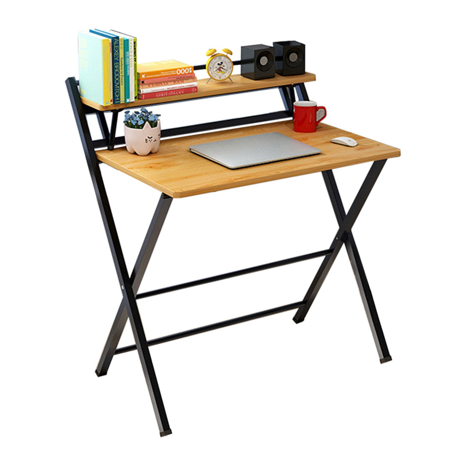 Inbox Zero Folding Small Space Home Office Desk With Hutch Wayfair