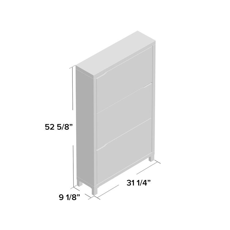 Brayden Studio Cade Modern 18 Pair Shoe Storage Cabinet Reviews