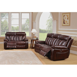 Lenny 2 Piece Leather Living Room Set by Red Barrel Studio