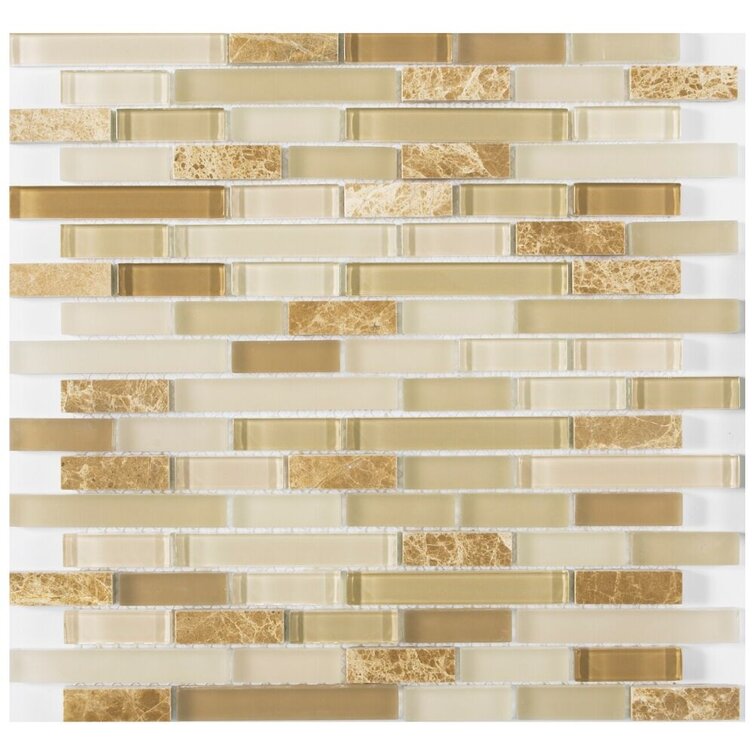 Victory 1" x 2" Glass Linear Mosaic Tile