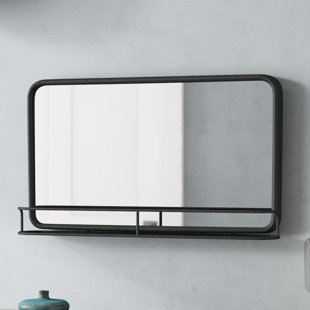 Mirrors With Shelves Drawers You Ll Love Wayfair Maloney Metal Accent Mirror