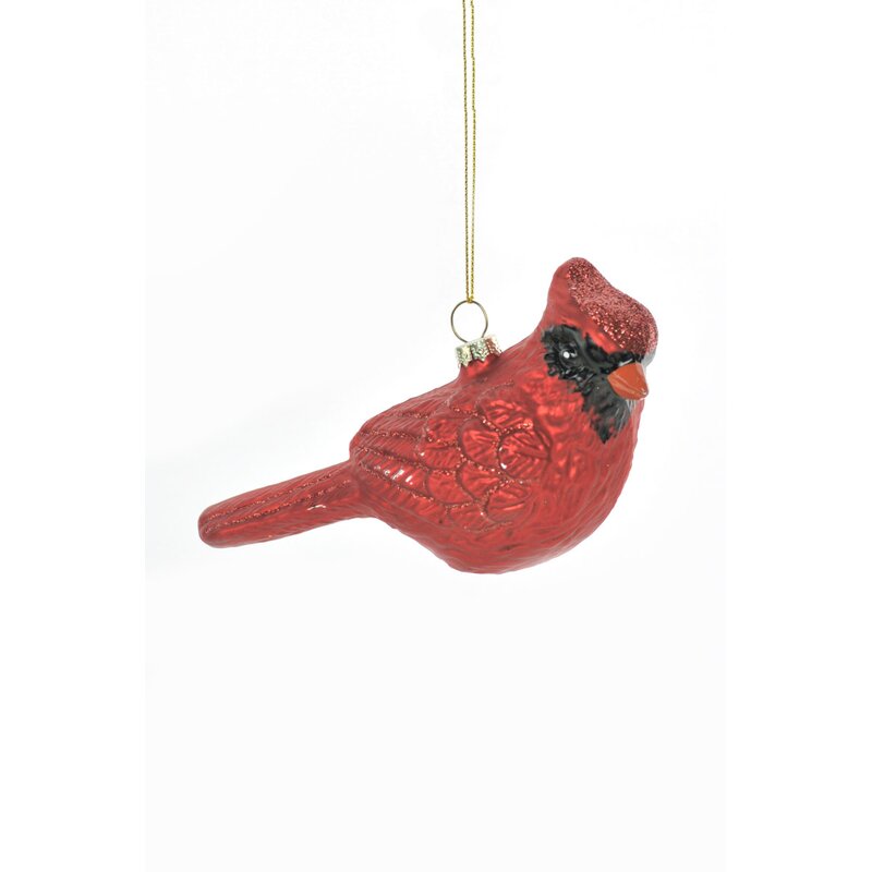 The Holiday Aisle Glass Red Cardinal Hanging Figurine Ornament | Wayfair