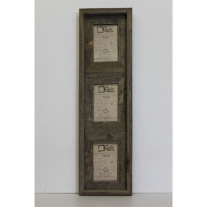 Barn Wood Vertical 3 Opening Collage Picture Frame