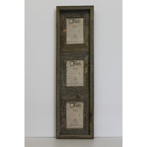 Barn Wood Vertical 3 Opening Collage Picture Frame