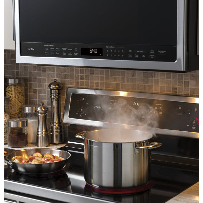 Ge Profile 30 2 1 Cu Ft Over The Range Microwave With Sensor