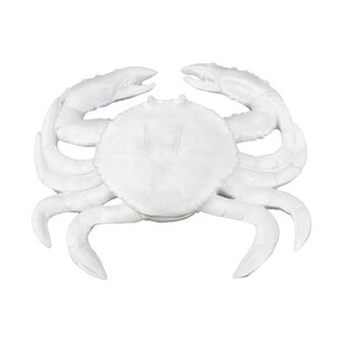 Crab Miniature Figurine White body with blue legs approx 1" across 