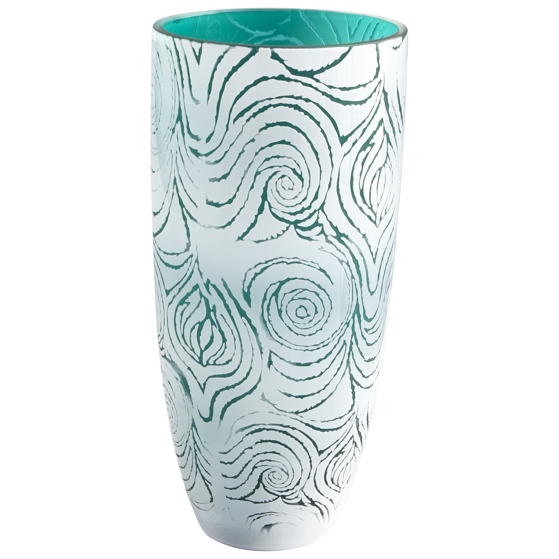 Cyan Design White Green Glass Table Vase Wayfair