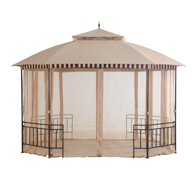 Sunjoy Meijer 10 Ft W X 12 Ft D Metal Patio Gazebo Reviews Wayfair