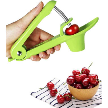 Space-Saving Lock Design,Black Cherry Pitter Remover Stoner Corer Tool with Food-Grade Cup Stainless Steel Cherry Pitter 