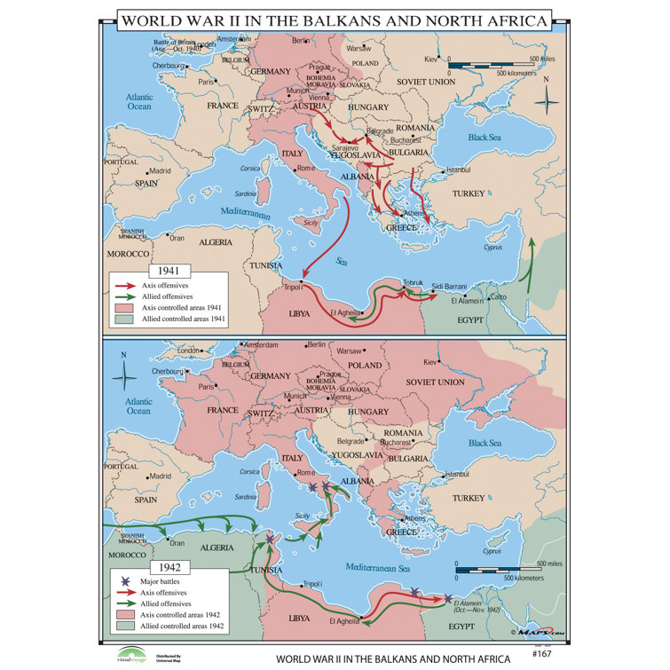 Universal Map World History Wall Maps World War Ii In Balkans North Africa Wayfair Universal Map World History Wall Maps World War Ii In Balkans North Africa Wayfair