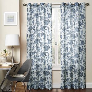 Cantrall Nature/Floral Sheer Single Curtain Panel