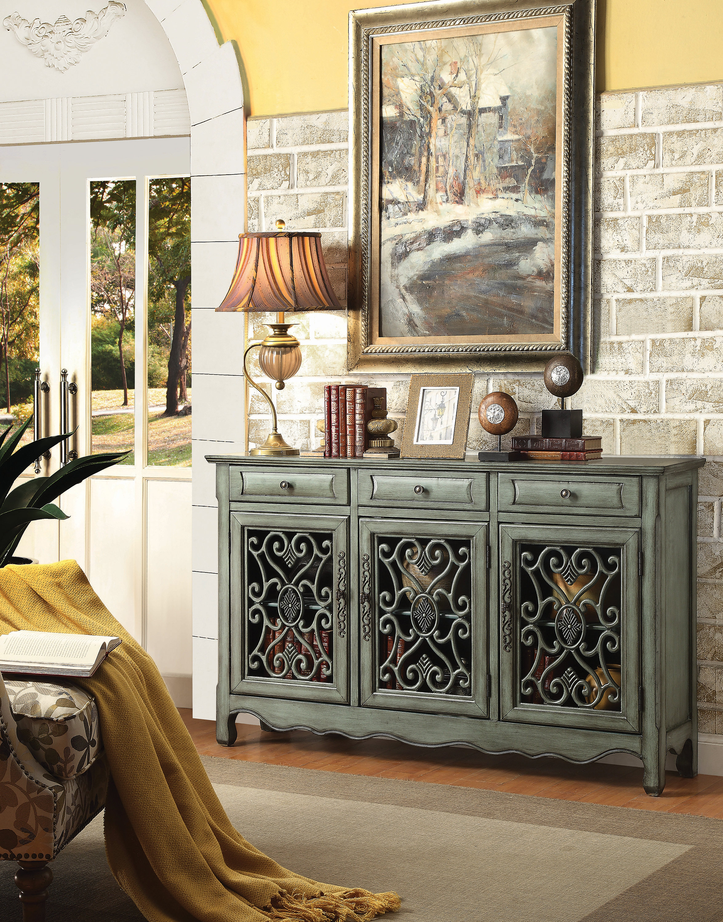 One Allium Way® Kynlee 60.00'' Wide 3 Drawer Sideboard | Wayfair