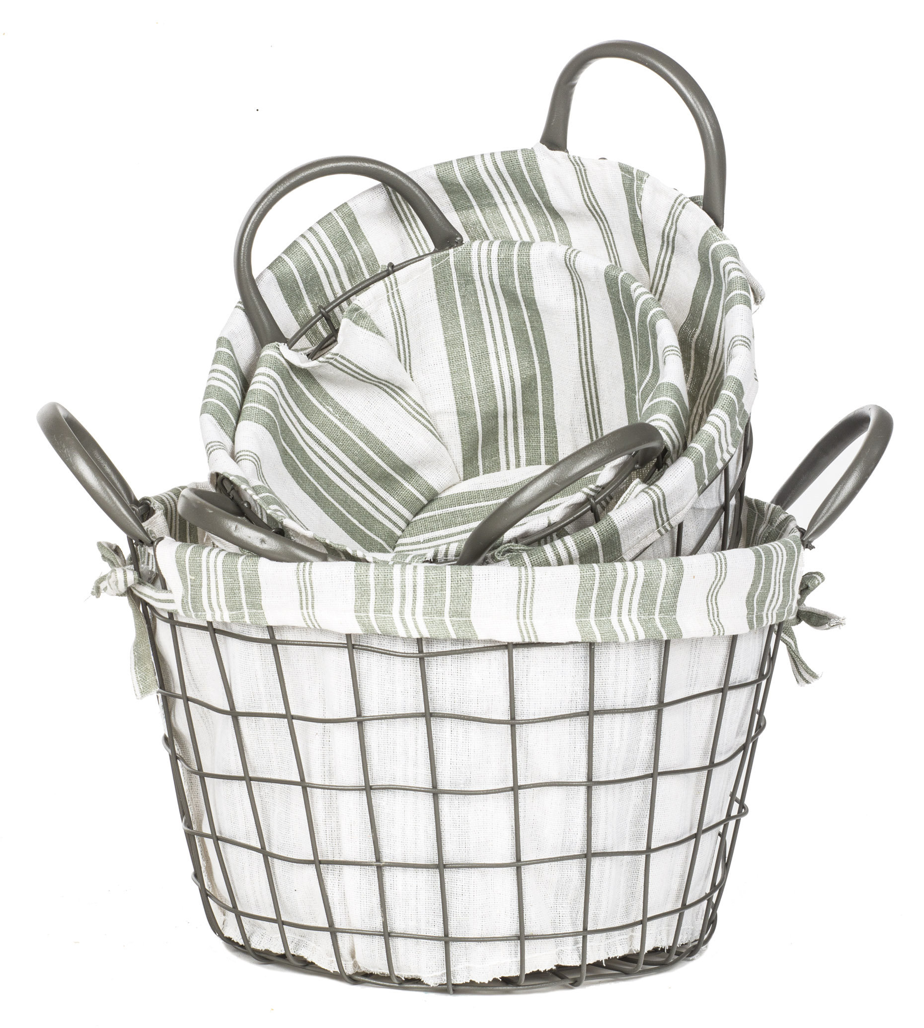 Gracie Oaks 3 Piece Fabric Basket Set Wayfair