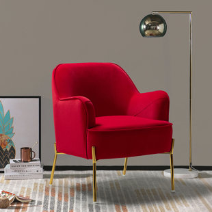 red accent chair