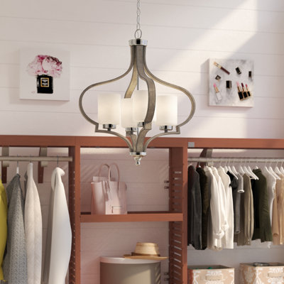Lark Manor Burnley 4-Light Shaded Chandelier