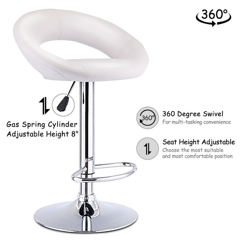 Orren Ellis Molter Adjustable Height Swivel Bar Stool Reviews