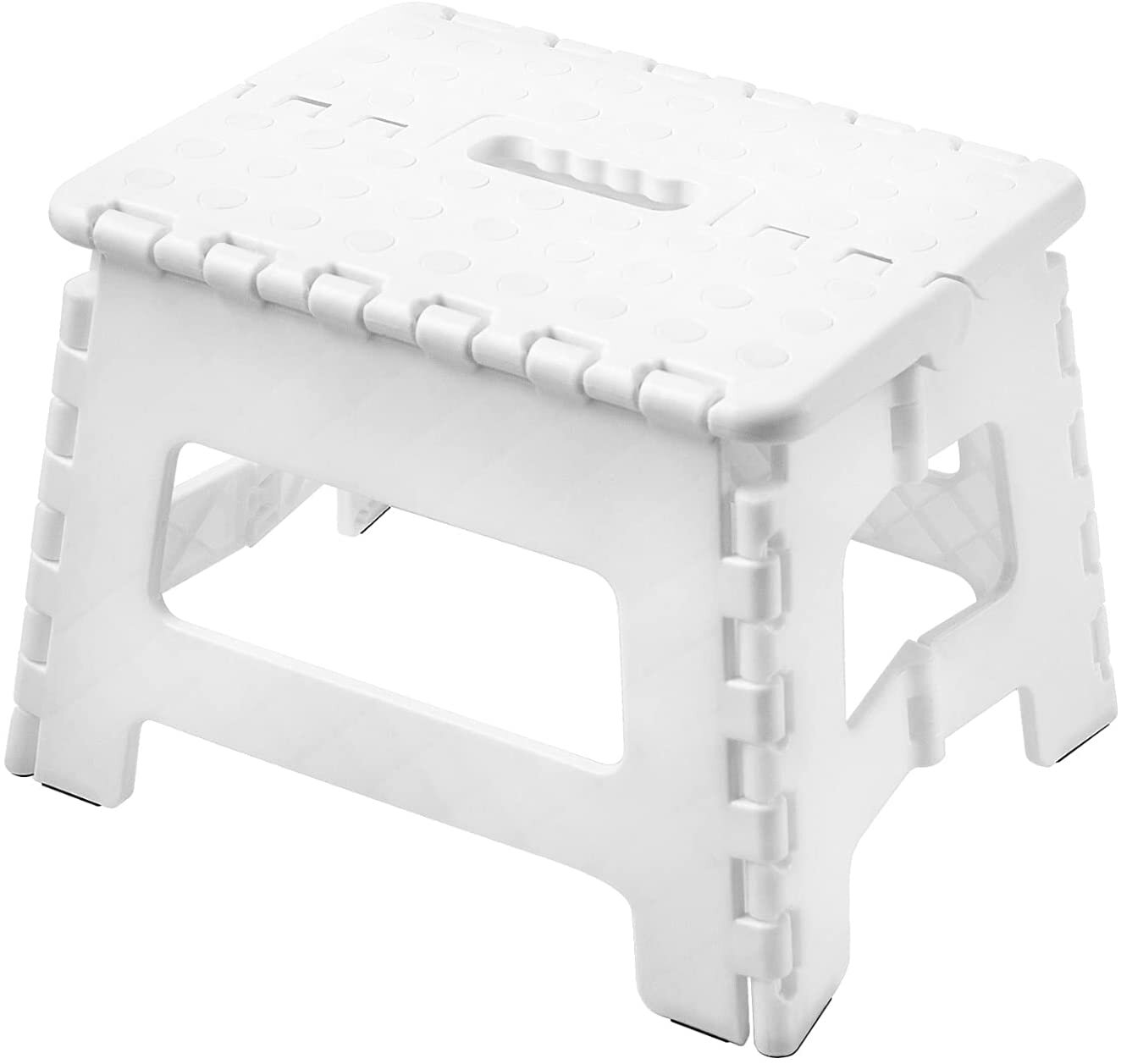 Bedroom Great for Kitchen Kids or Adults. Bathroom Folding Step Stool Lightweight 11 Inch Step Stool is Sturdy Enough to Support Adults and Safe Enough for Kids Opens Easy with One Flip Black 