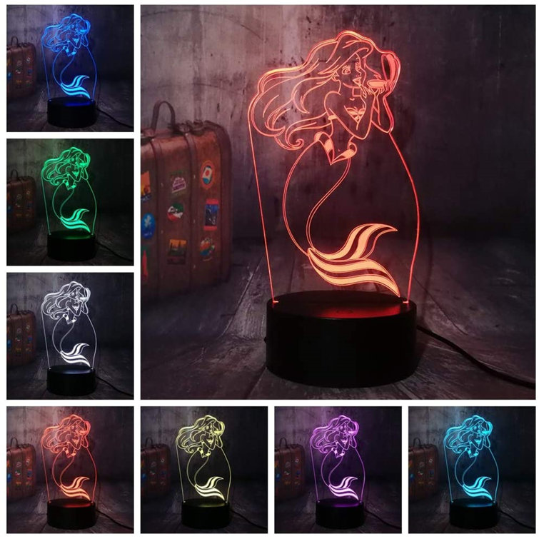 3D Illusion Lamp Princess 3D Night Light for Kids Home Decor Christmas Gift 