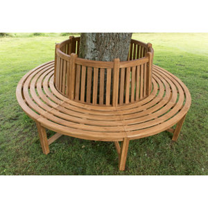 Runde Baumbank Desna aus Teak von Home & Haus