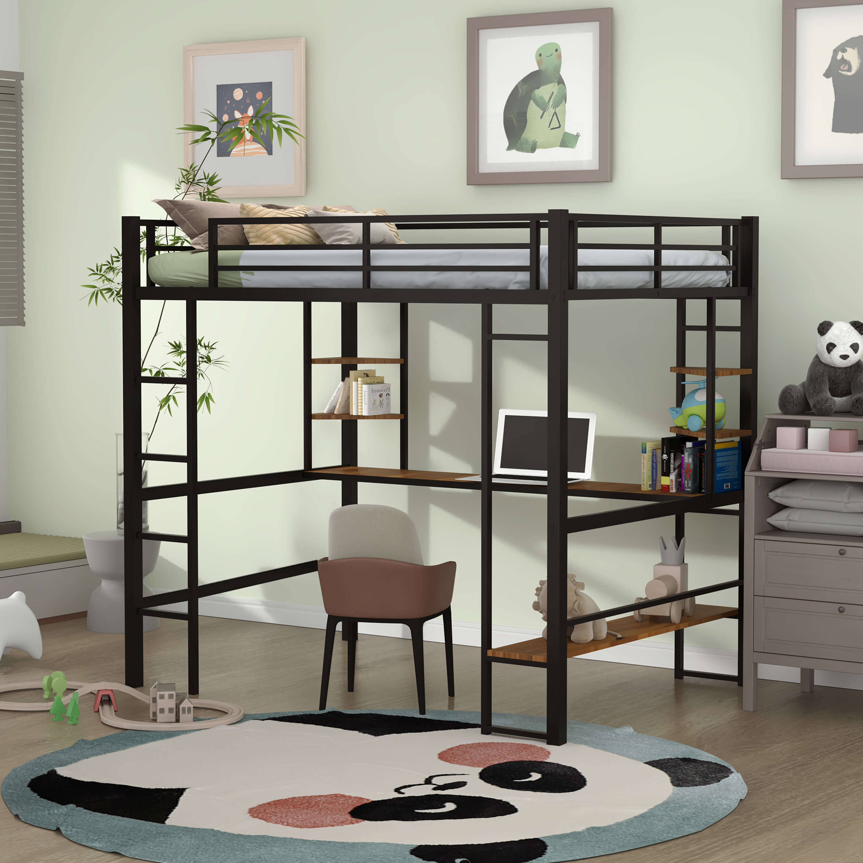 Mason & Marbles Thompson Full Loft Bed with Built-in-Desk by Mason ...