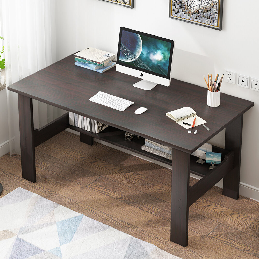 Ebern Designs Solid Wood Computer Desk Reviews Wayfair Ca