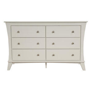 Long Beach 6 Drawer Double Dresser with Hutch by Kidz Decoeur
