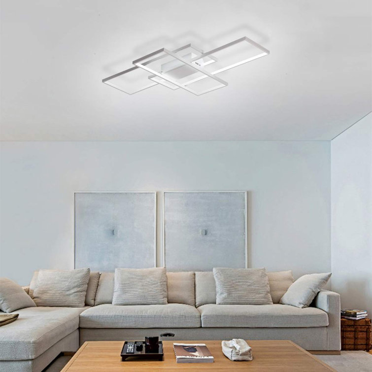 Modern Square Acrylic LED Ceiling Light Living Room Bedroom Lighting Flush Mount 
