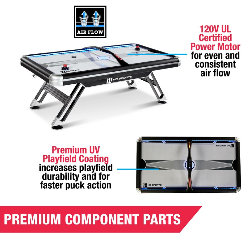 Md Sports Titan 7 5 Four Player Air Hockey Table With Digital