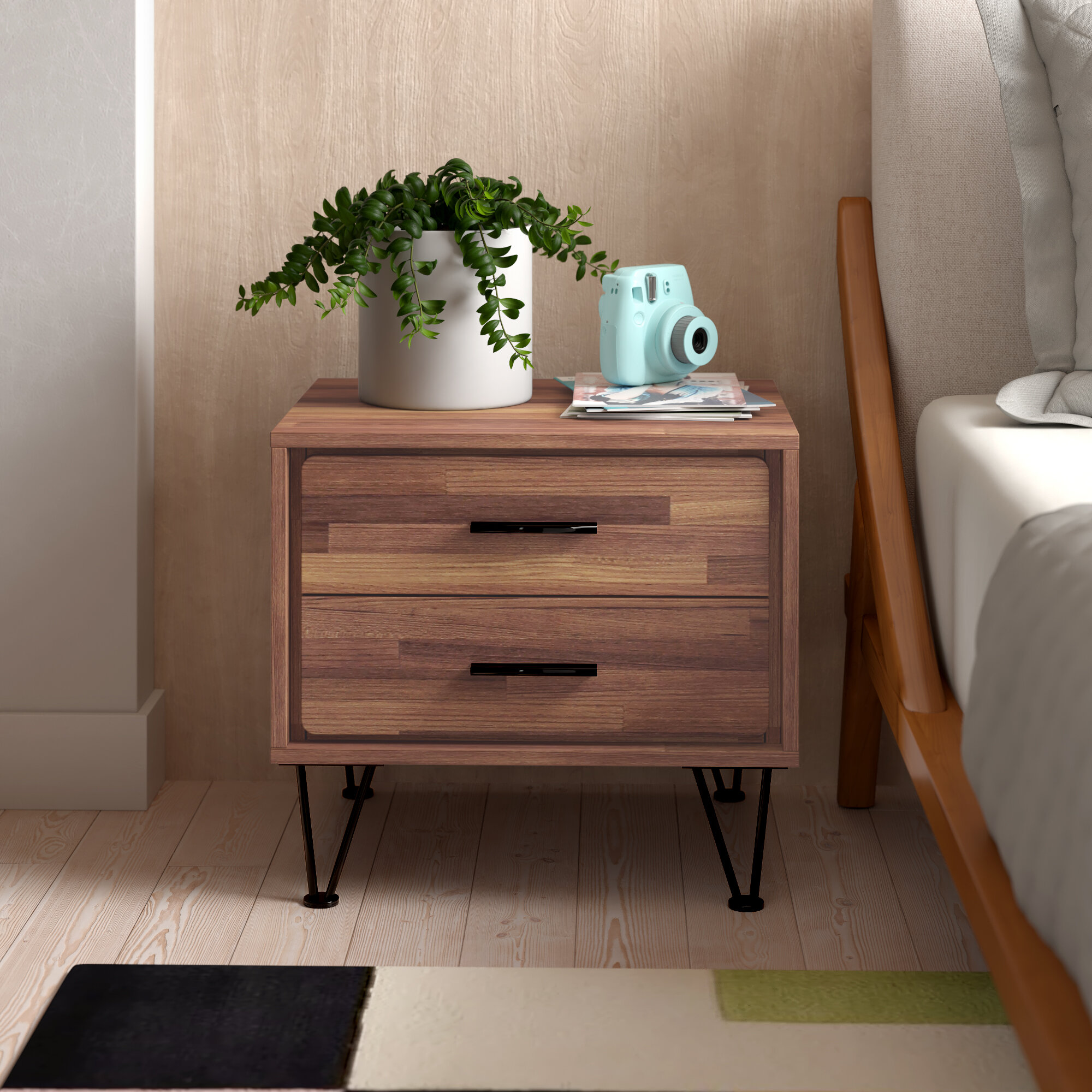 Genevieve 2 Drawer Nightstand Reviews Allmodern