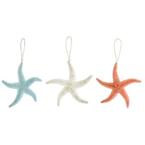 Seaside Sisal Starfish Shaped Ornament (Set of 3)