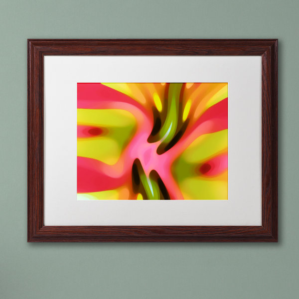 Trademark Art Pink Owl By Amy Vangsgard Framed Painting Print